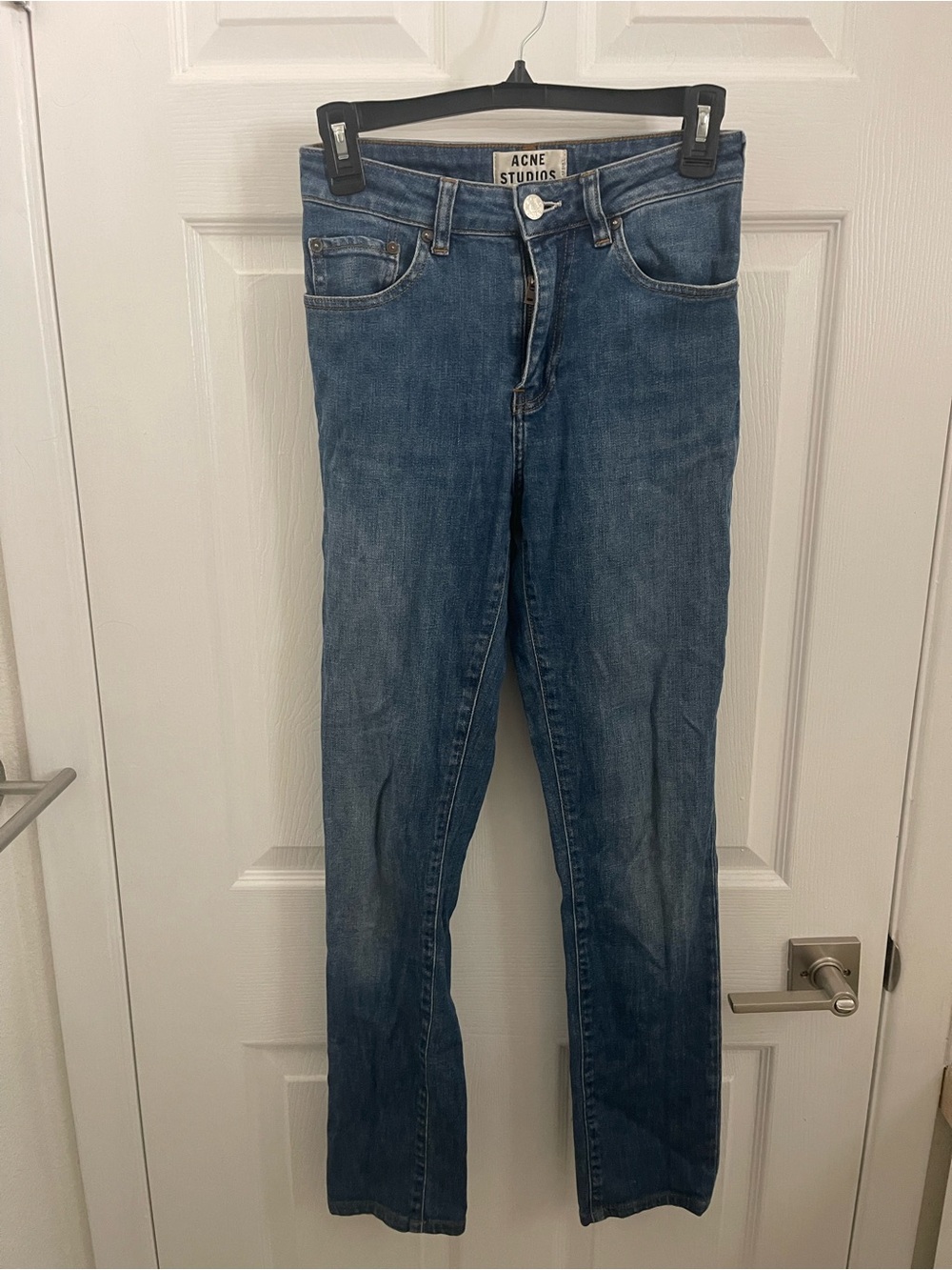 Acne Studios Skinny Jeans in Medium Blue Wash